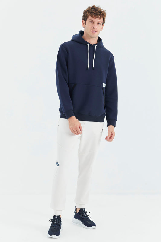 Ecru Laced Striped Detailed Relax Fit Men's Tracksuit Bottom - 82100