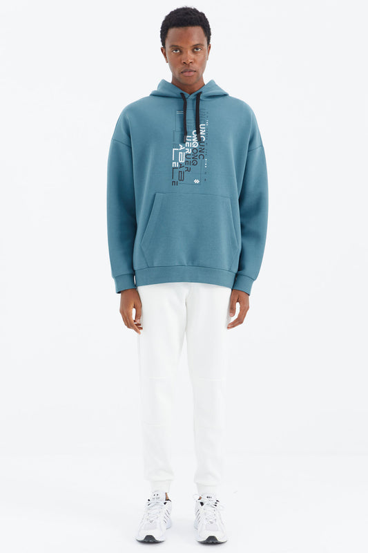 Ecru Laced Striped Detailed Relax Fit Men's Tracksuit Bottom - 82106