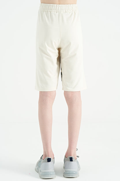 Print Detailed Laced Standard Fit Boys Shorts - 11125
