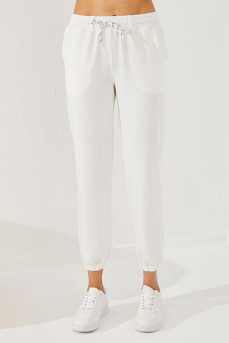 Pocketed Comfort Fit Elastic Cuff Women's Tracksuit Bottom - 94580