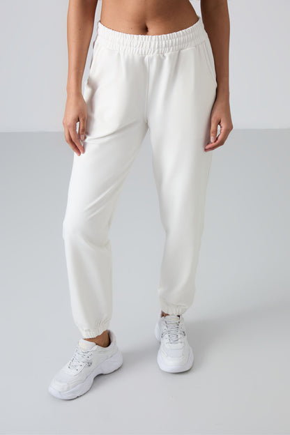 High Waist Comfortable Form Elastic Cuff Women's Tracksuit Bottom - 94583