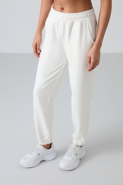High Waist Comfortable Form Elastic Cuff Women's Tracksuit Bottom - 94583