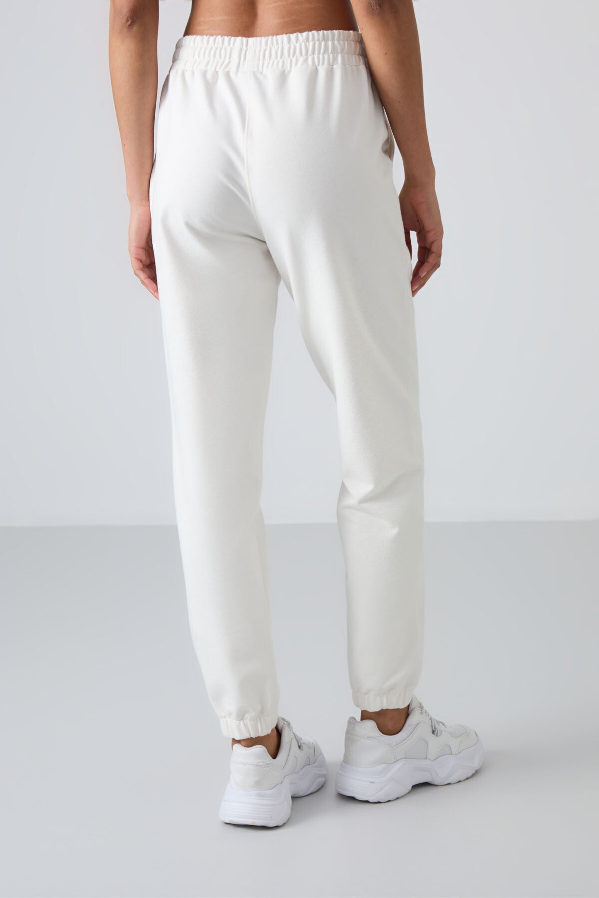 High Waist Comfortable Form Elastic Cuff Women's Tracksuit Bottom - 94583