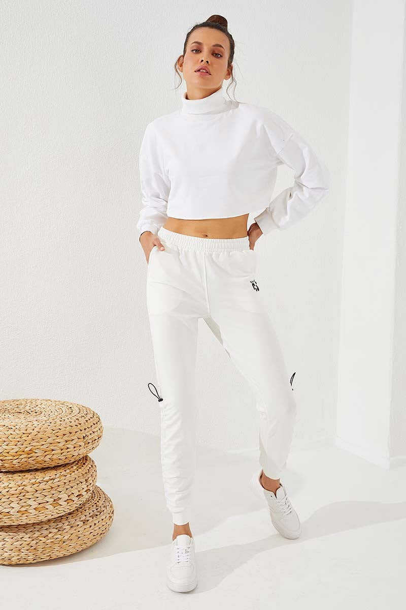 Extra Comfort Detailed Hooded Women's Tracksuit Bottom - 94587