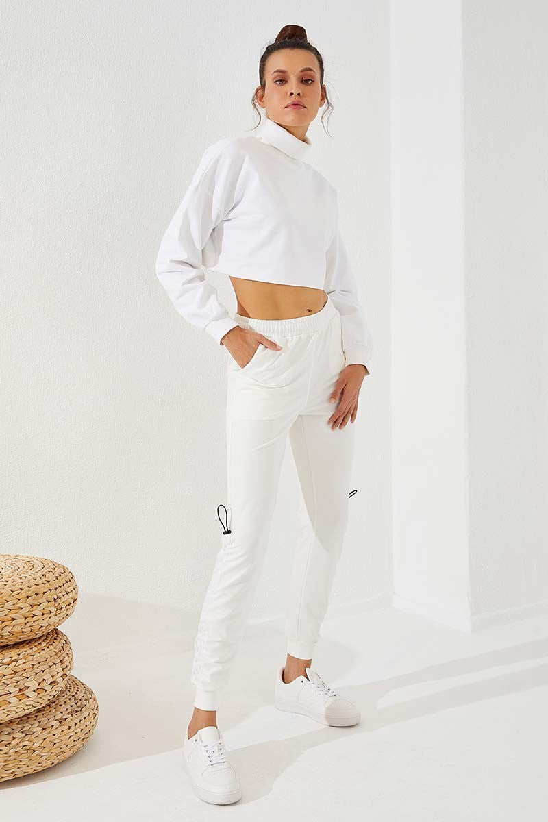Extra Comfort Detailed Hooded Women's Tracksuit Bottom - 94587
