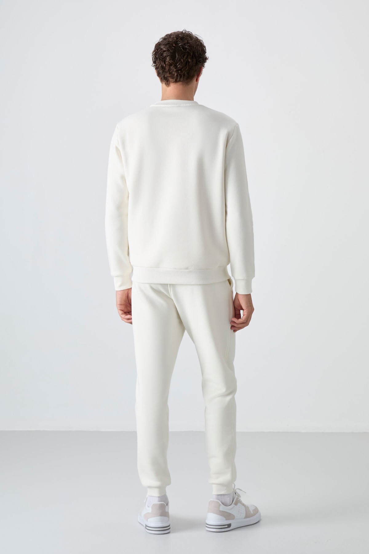 Andy Ecru Beige Men's Tracksuit Set - 85190