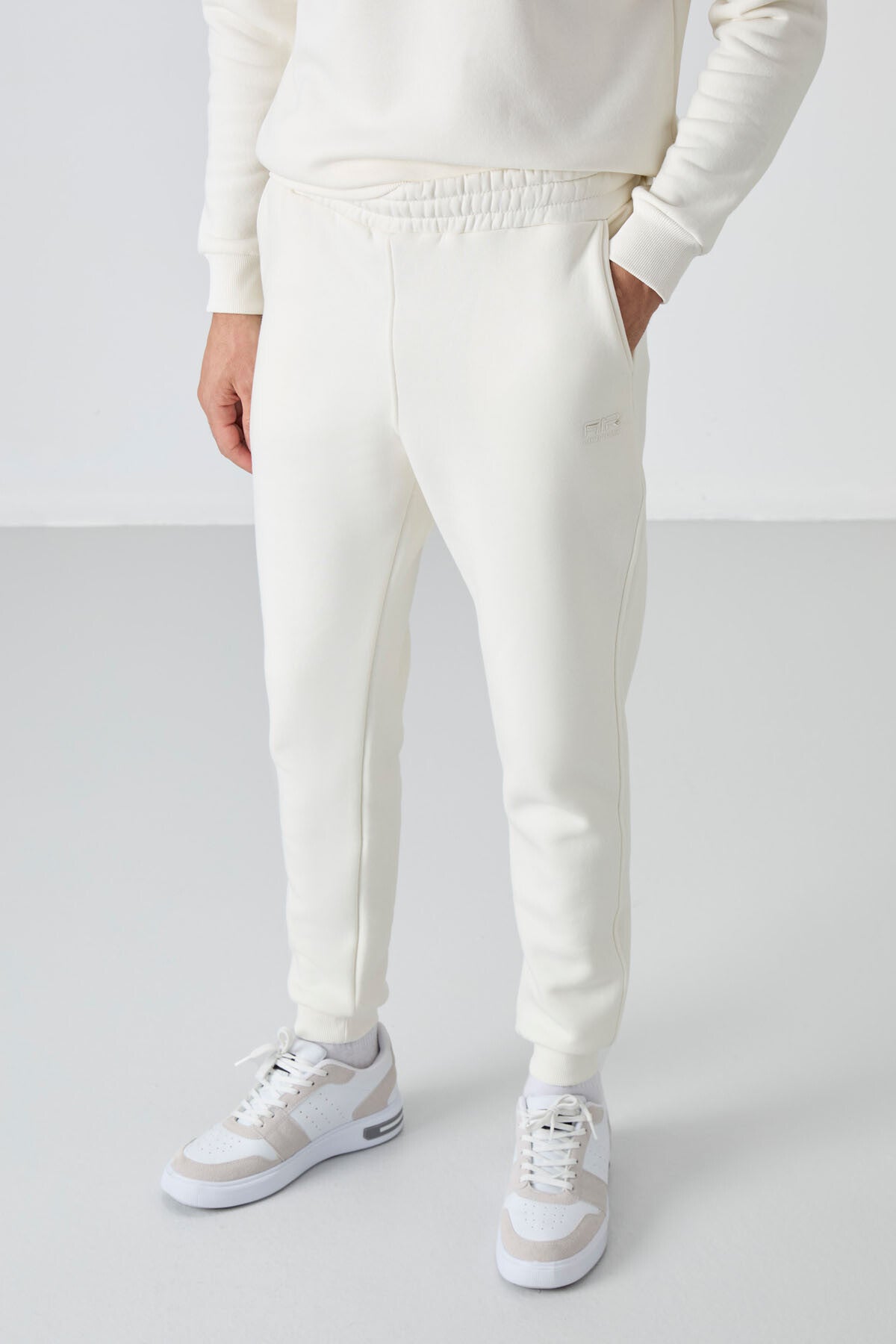 Andy Ecru Beige Men's Tracksuit Set - 85190