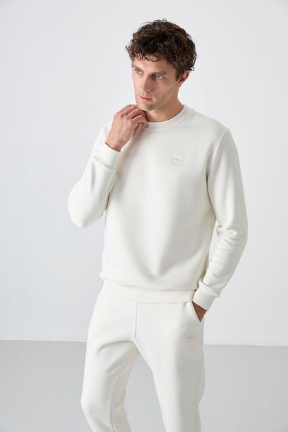 Andy Ecru Beige Men's Tracksuit Set - 85190