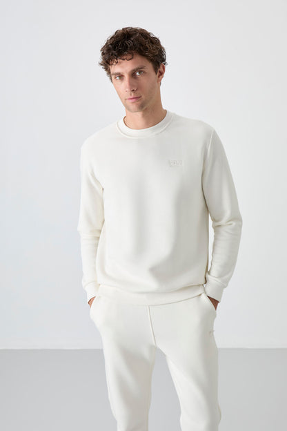Andy Ecru Beige Men's Tracksuit Set - 85190
