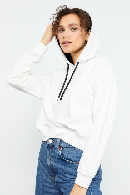 Long Sleeve Comfort Fit Hooded Women's Sweatshirt - 97115