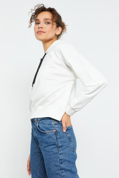Long Sleeve Comfort Fit Hooded Women's Sweatshirt - 97115