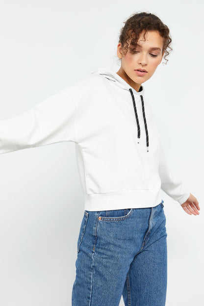 Long Sleeve Comfort Fit Hooded Women's Sweatshirt - 97115