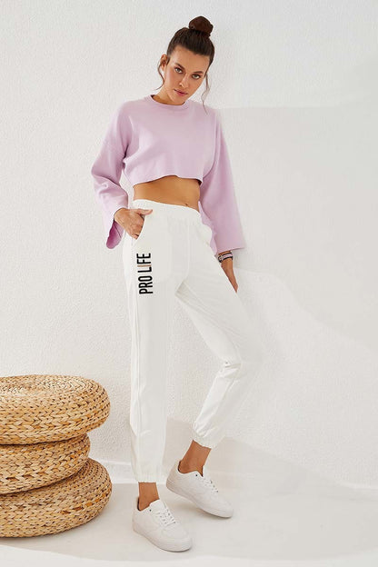 Comfort Fit Elastic Ankle Women's Tracksuit Bottom - 94571