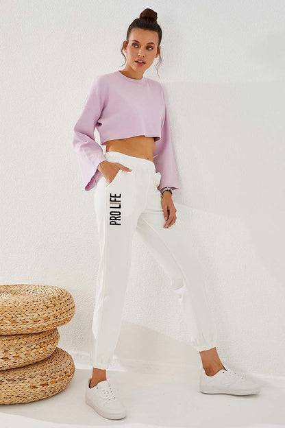 Comfort Fit Elastic Ankle Women's Tracksuit Bottom - 94571