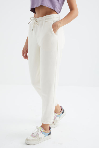 High Waist Basic Laced Jogger Polar Women's Tracksuit Bottom - 94622