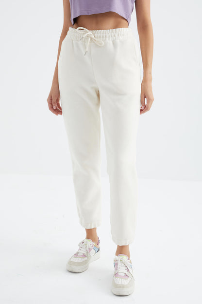 High Waist Basic Laced Jogger Polar Women's Tracksuit Bottom - 94622