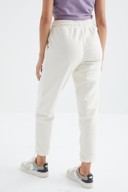 High Waist Basic Laced Jogger Polar Women's Tracksuit Bottom - 94622
