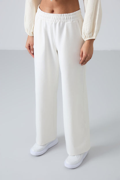 High Waist Comfort Fit Wide Leg Women's Tracksuit Bottom - 94567