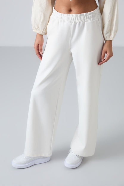 High Waist Comfort Fit Wide Leg Women's Tracksuit Bottom - 94567