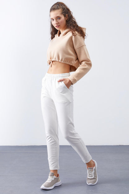 High Waist Jogger Comfort Fit Tapered Leg Women's Tracksuit Bottom - 94566