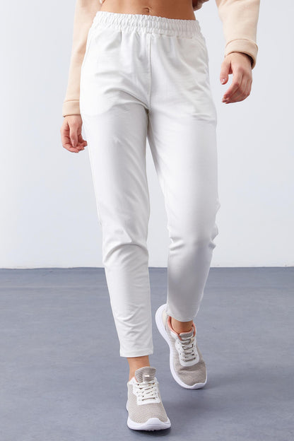 High Waist Jogger Comfort Fit Tapered Leg Women's Tracksuit Bottom - 94566