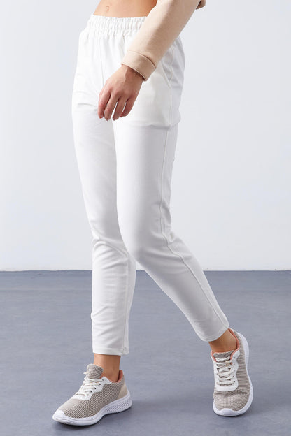 High Waist Jogger Comfort Fit Tapered Leg Women's Tracksuit Bottom - 94566