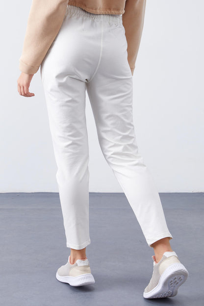 High Waist Jogger Comfort Fit Tapered Leg Women's Tracksuit Bottom - 94566
