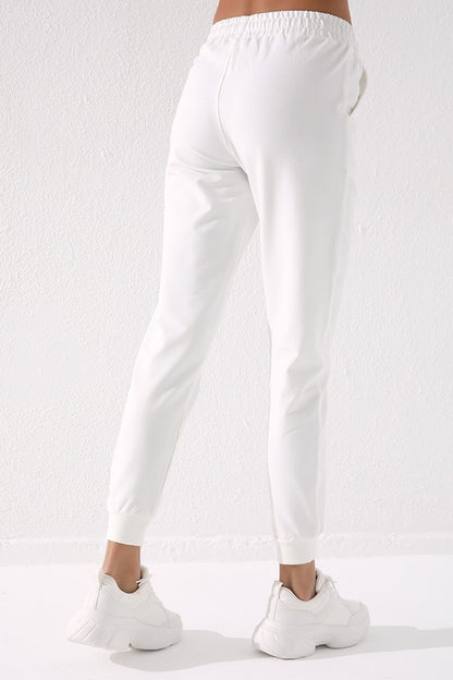 High Waist Jogger Comfort Fit Cuffed Women's Tracksuit Bottom - 94561
