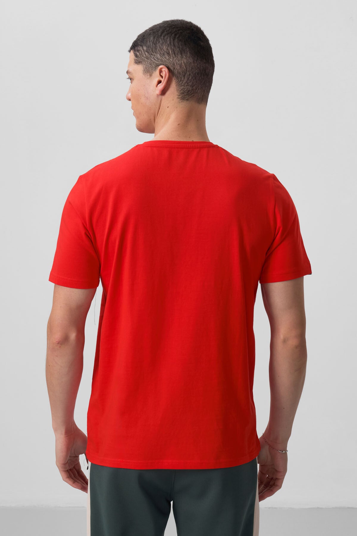 Men's Basic Short Sleeve Standard Fit O Neck T-shirt - 87911