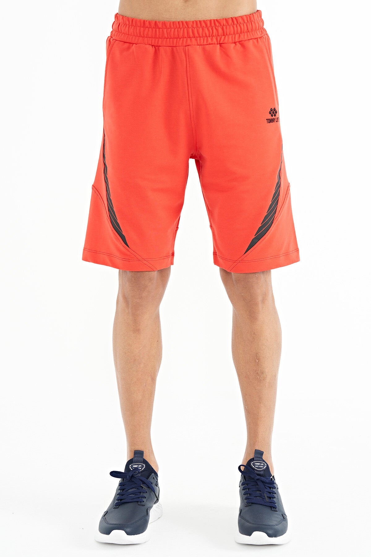 Fiesta Print Detail Logo Embroidered Standard Fit Men's Shorts - 81252