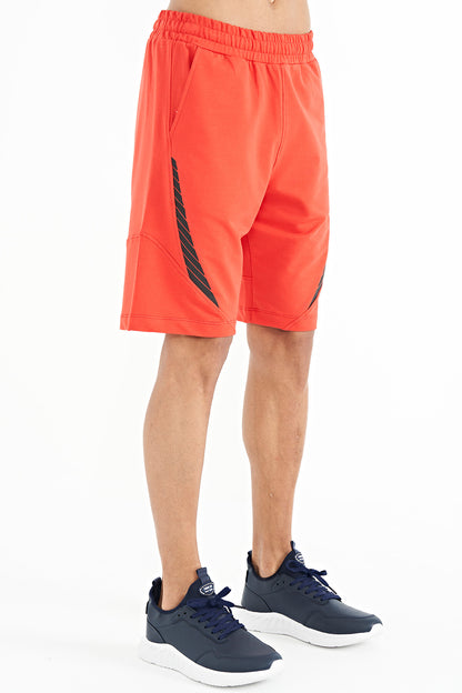 Fiesta Print Detail Logo Embroidered Standard Fit Men's Shorts - 81252