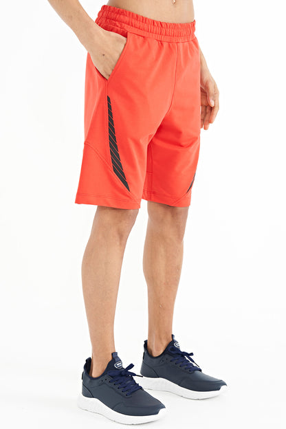 Fiesta Print Detail Logo Embroidered Standard Fit Men's Shorts - 81252