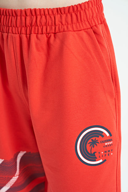 Fiesta Print Detailed Laced Standard Fit Boys Shorts - 11125
