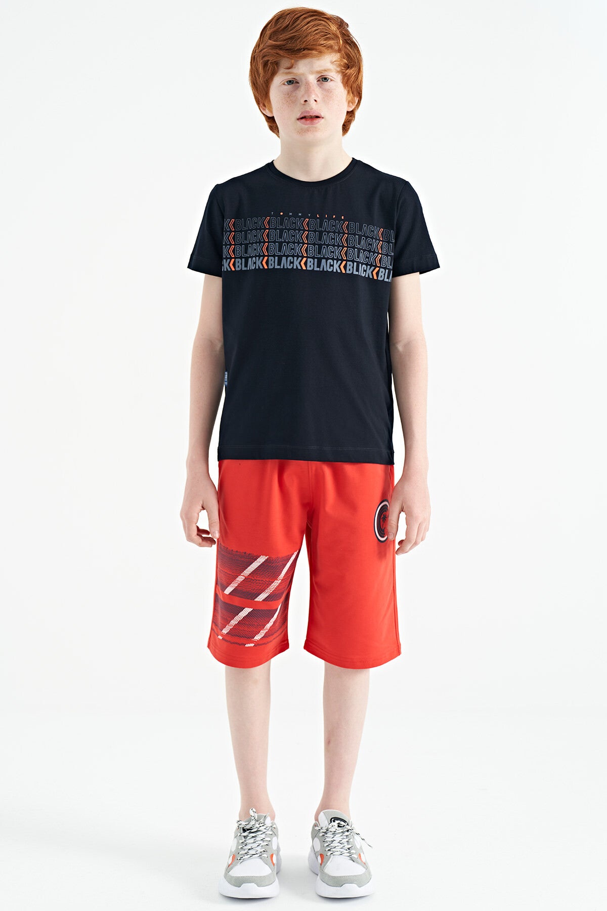 Fiesta Print Detailed Laced Standard Fit Boys Shorts - 11125