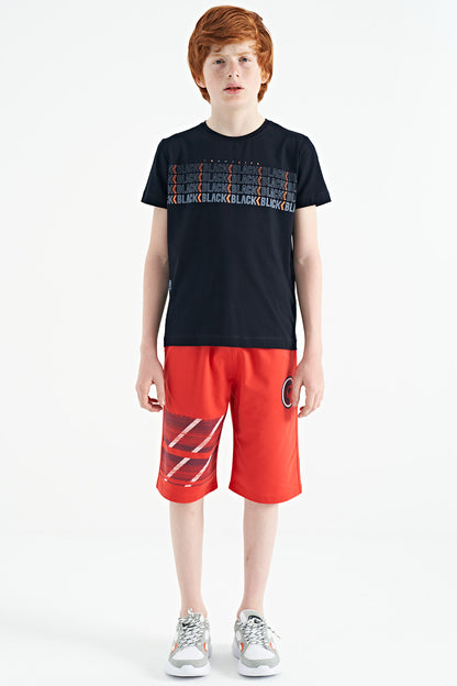Fiesta Print Detailed Laced Standard Fit Boys Shorts - 11125