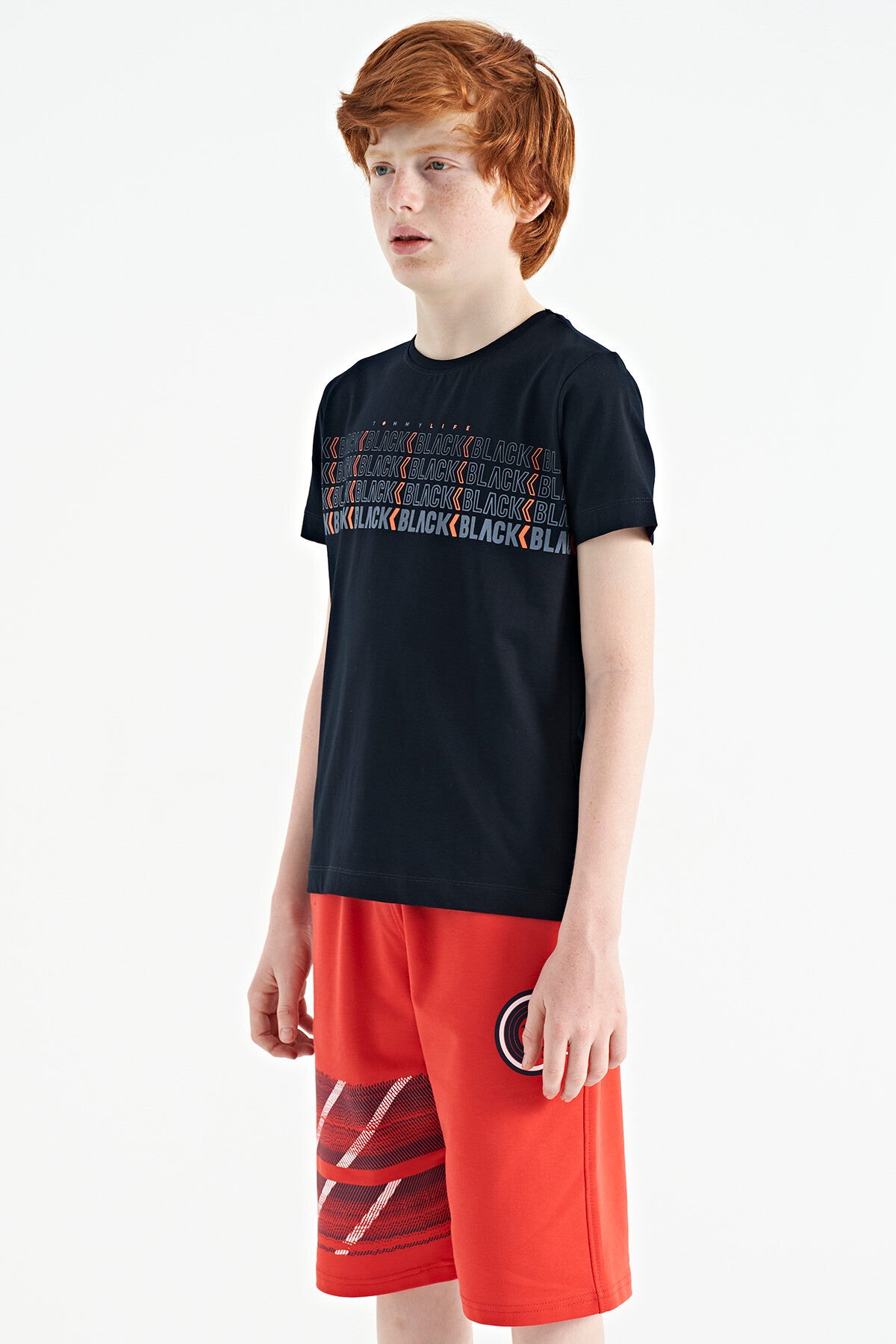 Fiesta Print Detailed Laced Standard Fit Boys Shorts - 11125