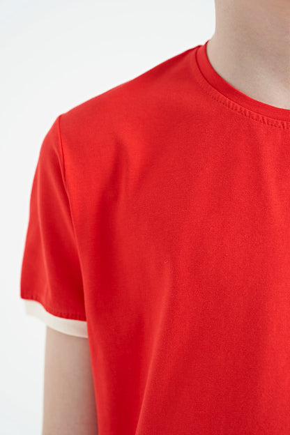 Fiesta Print Detailed O Collar Standard Fit Boys' T-Shirt - 11131