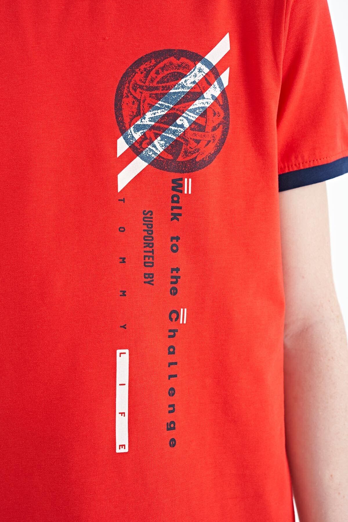 Fiesta Print Detailed O Collar Standard Fit Boys' T-Shirt - 11131