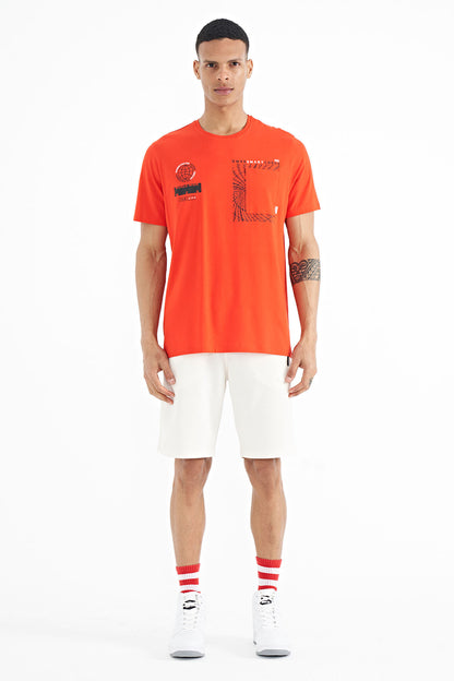 Fiesta Cep Detailed Printed O Collar Men's T-shirt - 88184