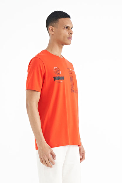 Fiesta Cep Detailed Printed O Collar Men's T-shirt - 88184