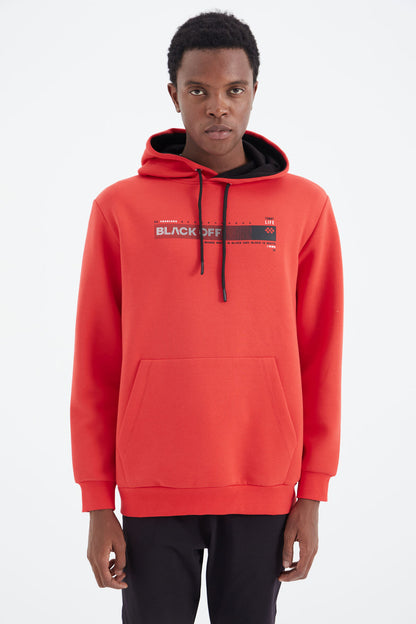 Fiesta Hooded Laced Print Detailed Relax Fit Men's Sweatshirt - 88287