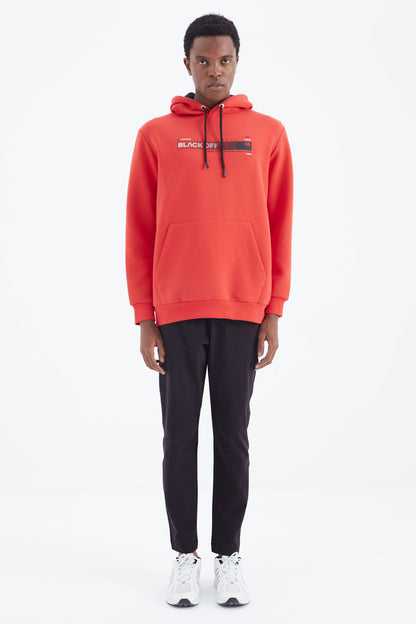 Fiesta Hooded Laced Print Detailed Relax Fit Men's Sweatshirt - 88287