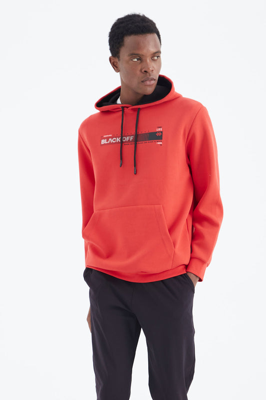 Fiesta Hooded Laced Print Detailed Relax Fit Men's Sweatshirt - 88287