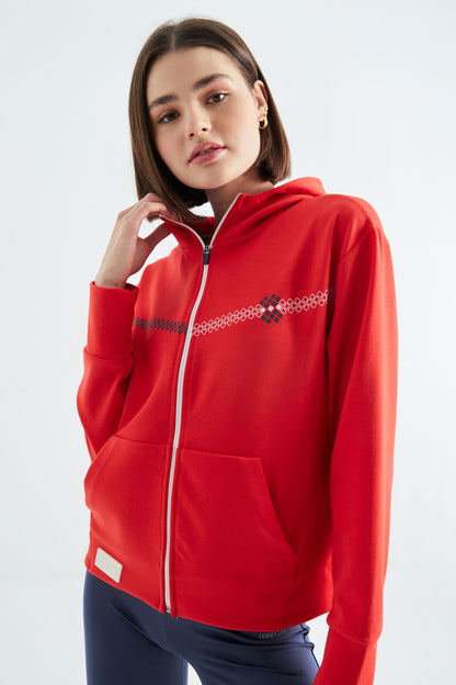 Fiesta Hooded Zippered Women's Sweatshirt - 97277