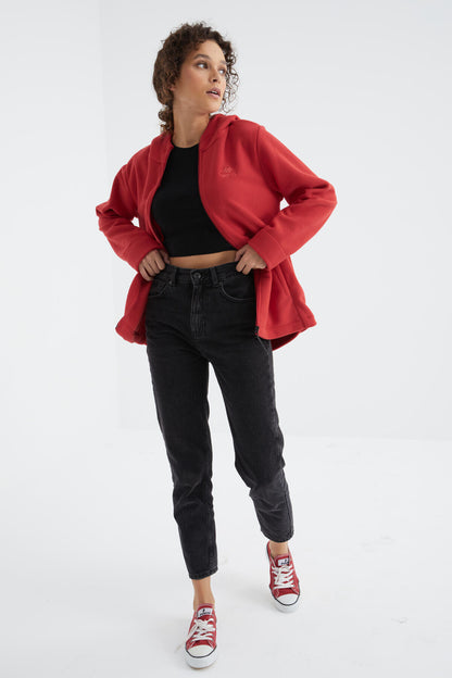Fiesta Hooded Zippered Comfort Fit Women's Fleece Sweatshirt - 97233
