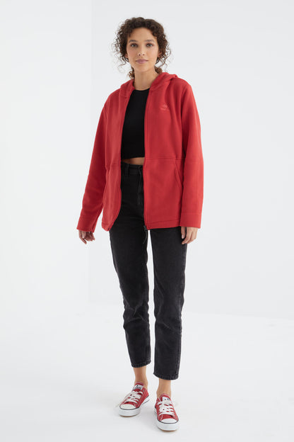 Fiesta Hooded Zippered Comfort Fit Women's Fleece Sweatshirt - 97233