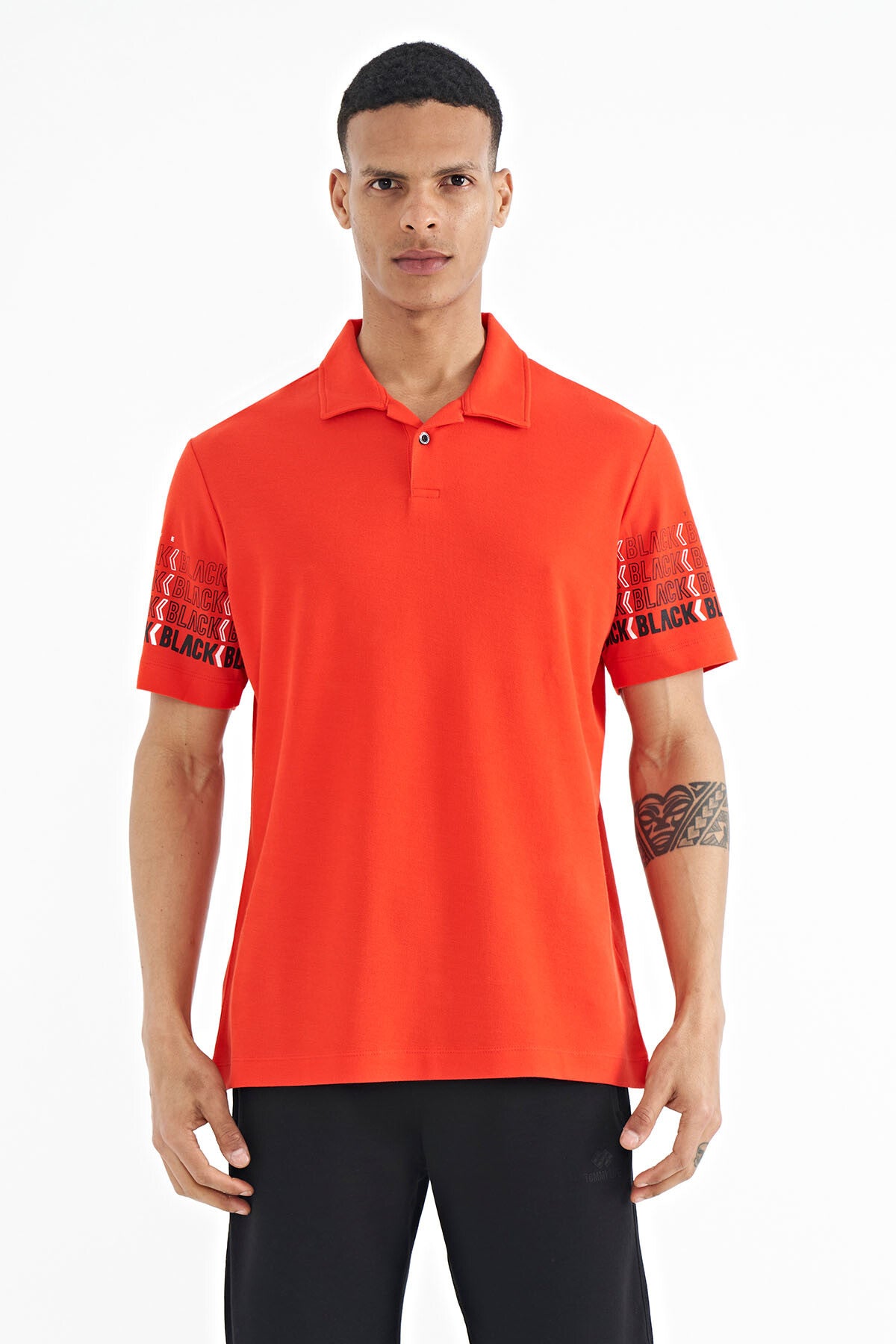 Fiesta Printed Collar Detailed Polo Standard Fit Men's T-shirt - 88240