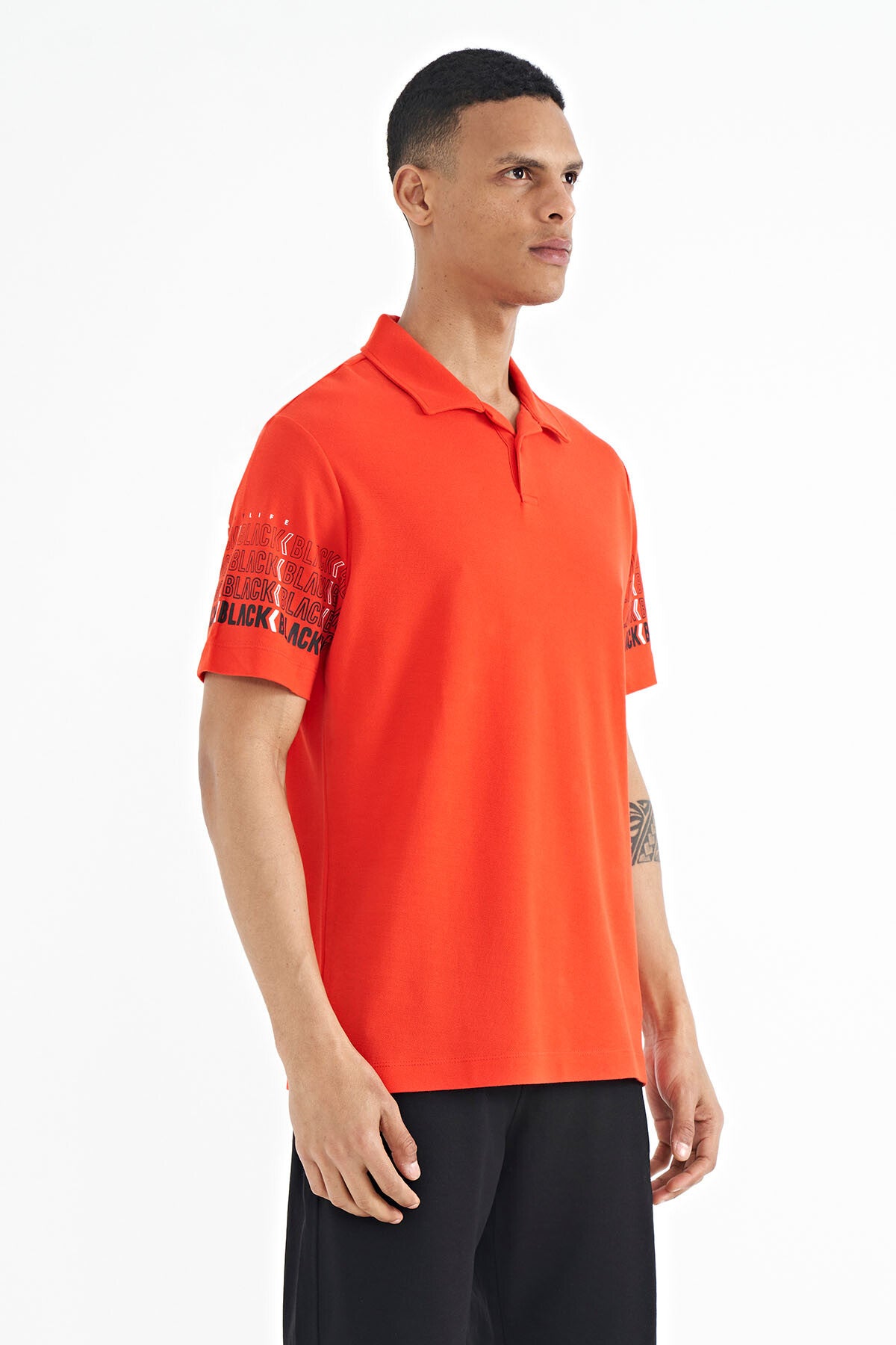 Fiesta Printed Collar Detailed Polo Standard Fit Men's T-shirt - 88240