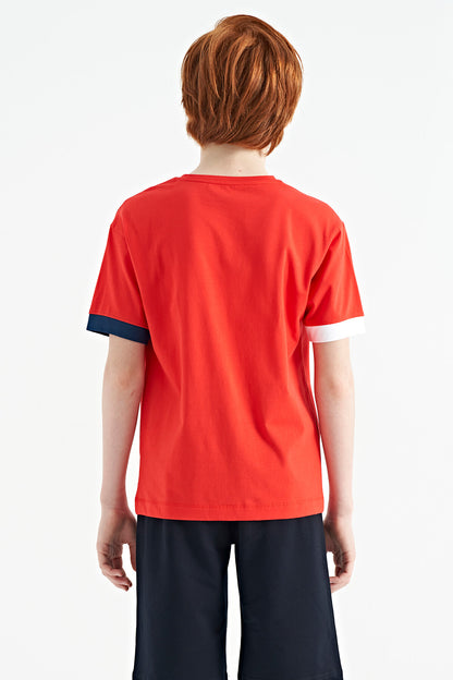 Fiesta Colorful Detailed Printed Oversize Boys' T-Shirt - 11137
