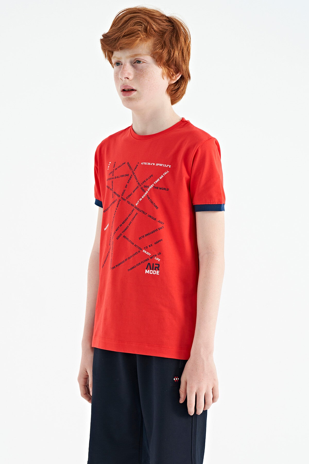 Fiesta Minimal Print Standard Fit O Neck Boys T-Shirt - 11132